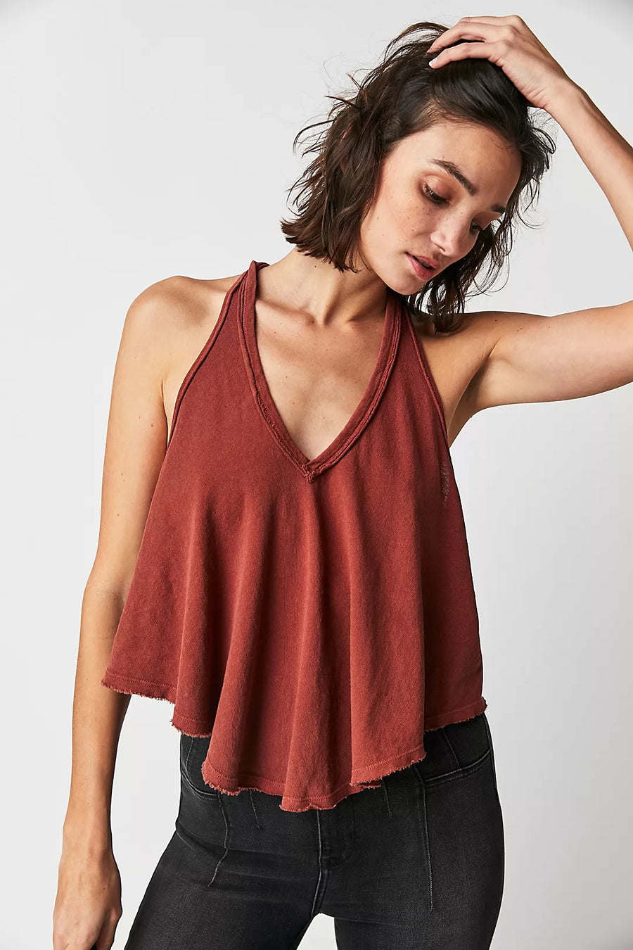 Free People Karri Swing Tank - Burnt Henna