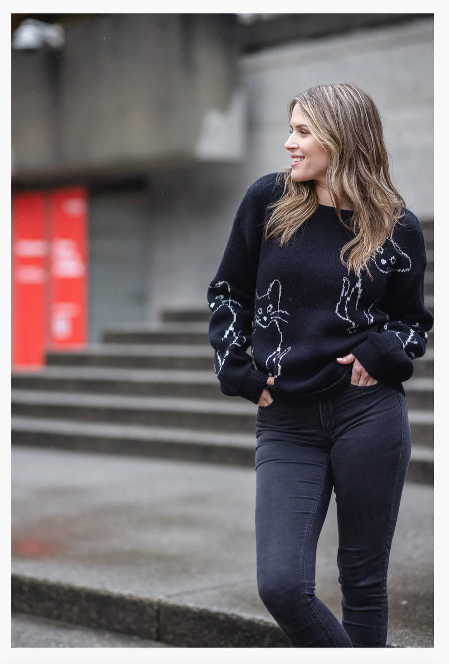 Papillon ST-15230 Kitty Sweater - Black
