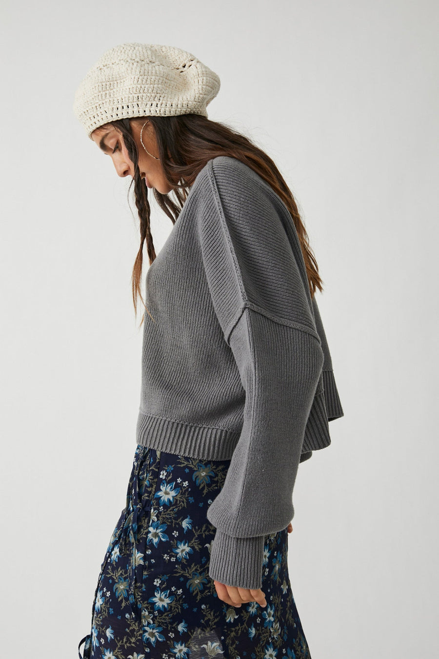 Free People Easy Street Crop Pullover - Lead