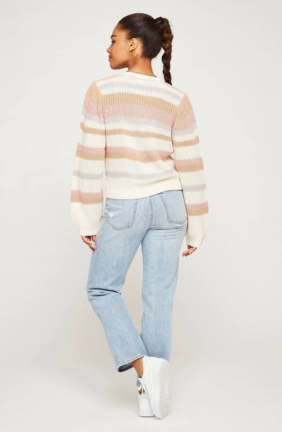 Gentle Fawn Calloway Cardigan - Cream Multistripe