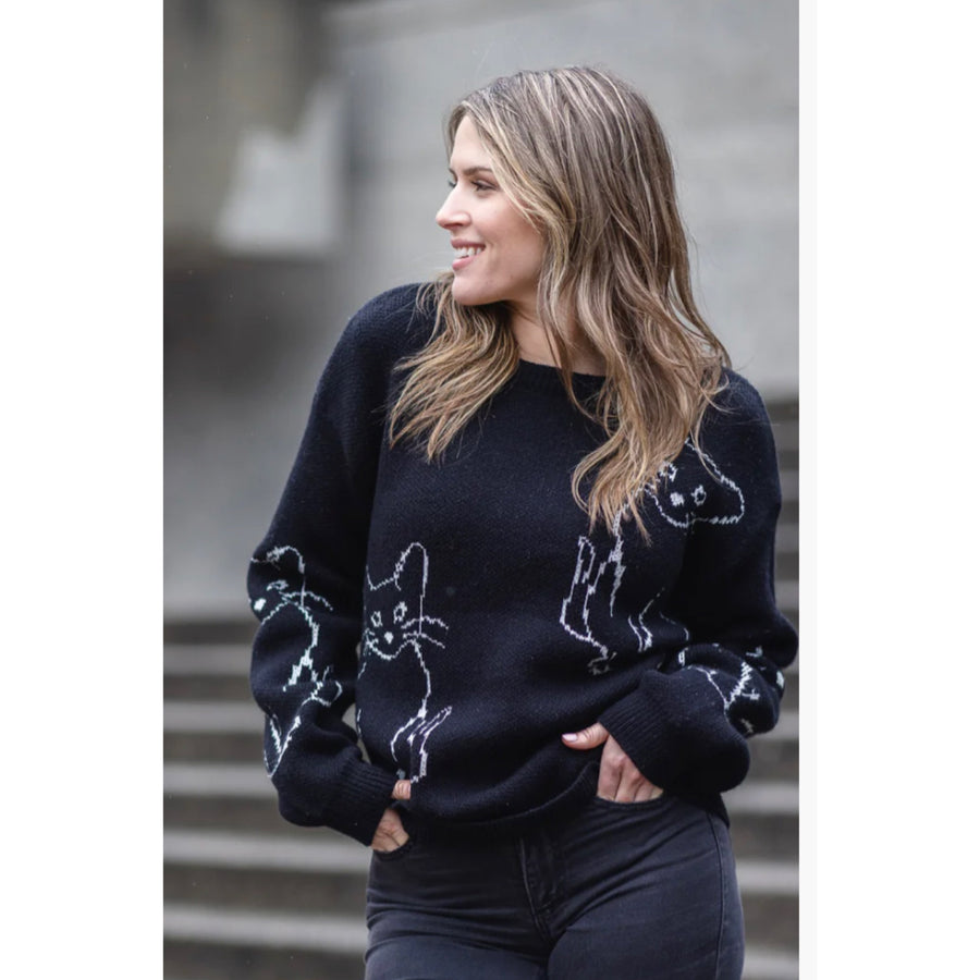 Papillon ST-15230 Kitty Sweater - Black