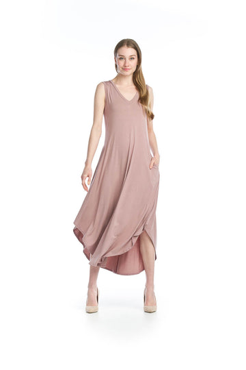 Papillon PD-12656 Jessica V-Neck Soft Stretch Maxi Dress - Mauve