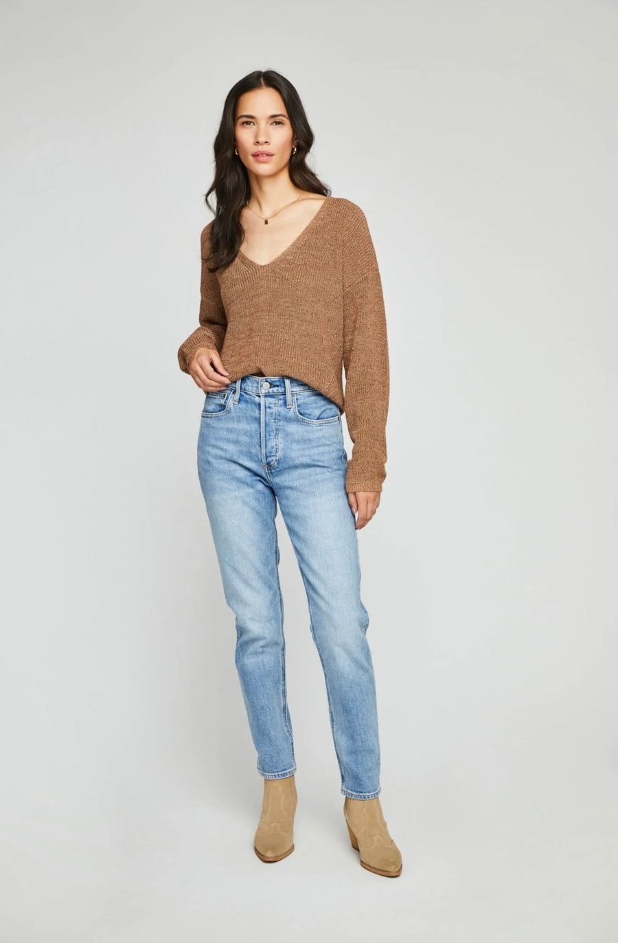Gentle Fawn Tucker Sweater - Caramel Mix