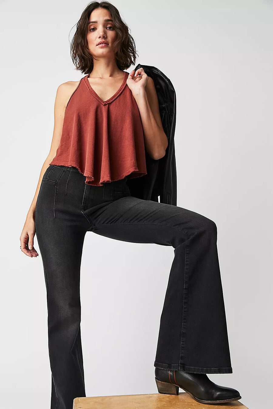 Free People Karri Swing Tank - Burnt Henna