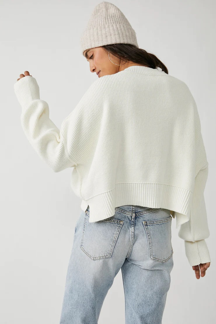 Free People Easy Street Crop Pullover - Moonglow