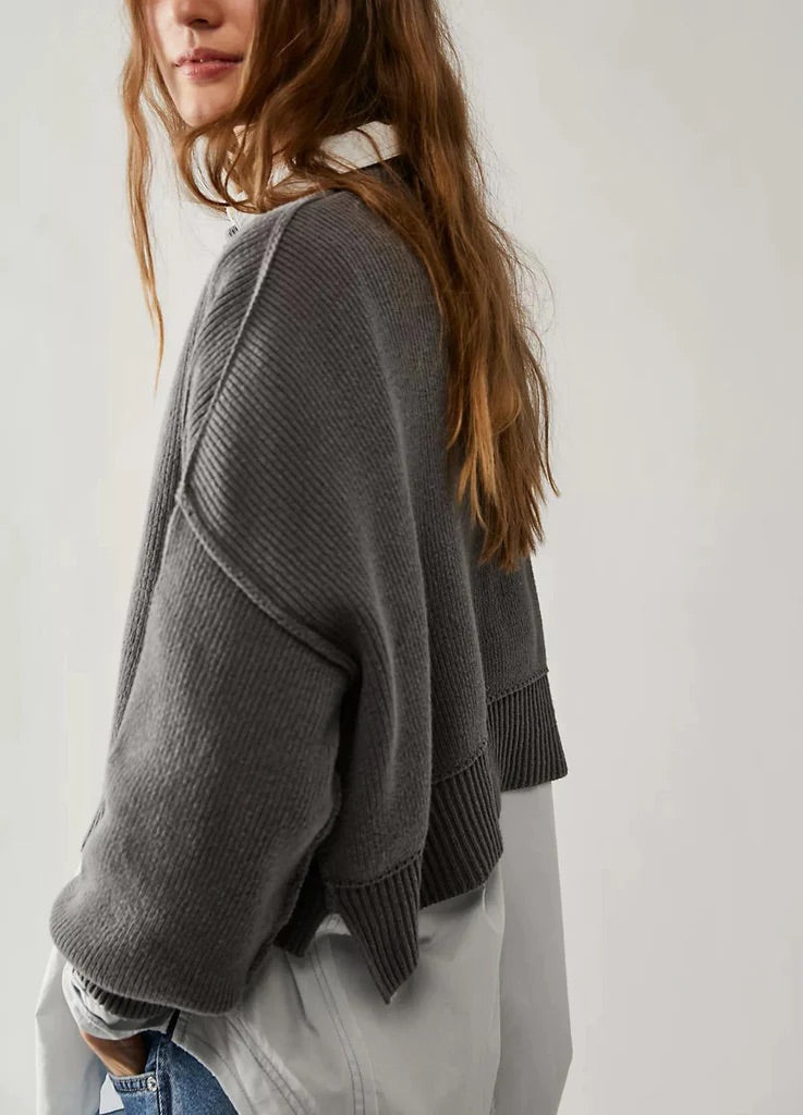 Free People Easy Street Crop Pullover - Lead