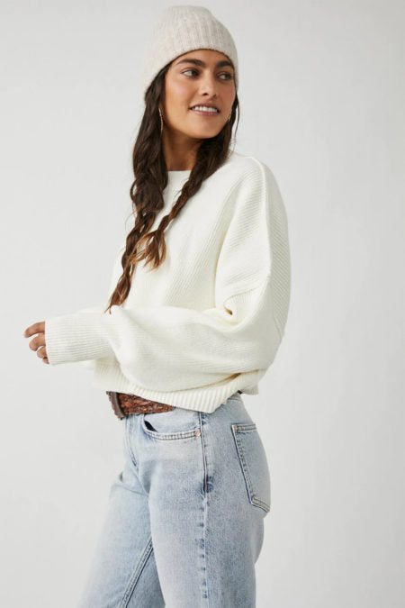 Free People Easy Street Crop Pullover - Moonglow
