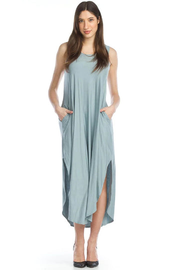 Papillon PD-12663 Justine Soft Stretch Maxi Dress - Lagoon Blue