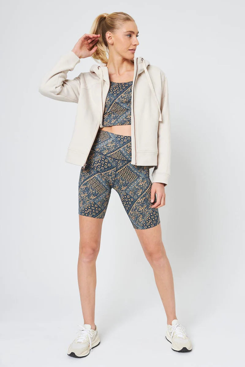 Kimmie Ease Relaxed Zip-Up Hoodie - Heather Oatmeal