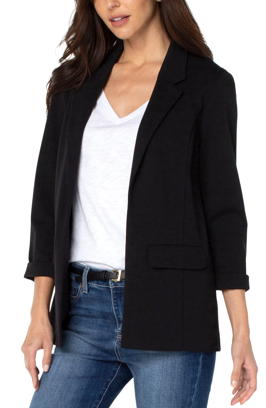 Dani Boyfriend Blazer w/Princess Dart - Black