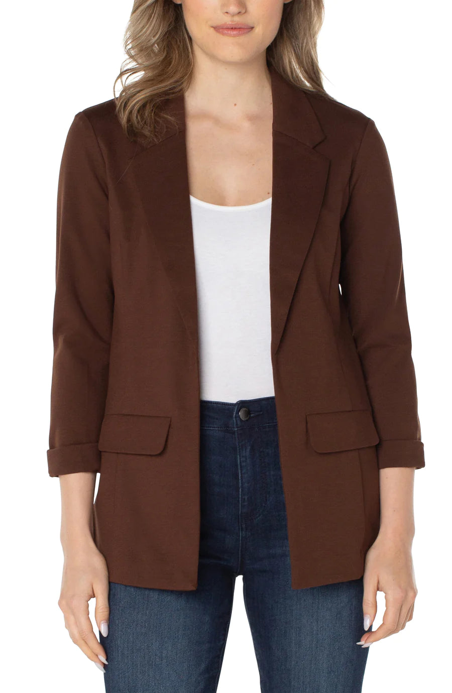 Dani Boyfriend Blazer w/Princess Dart - Brownstone