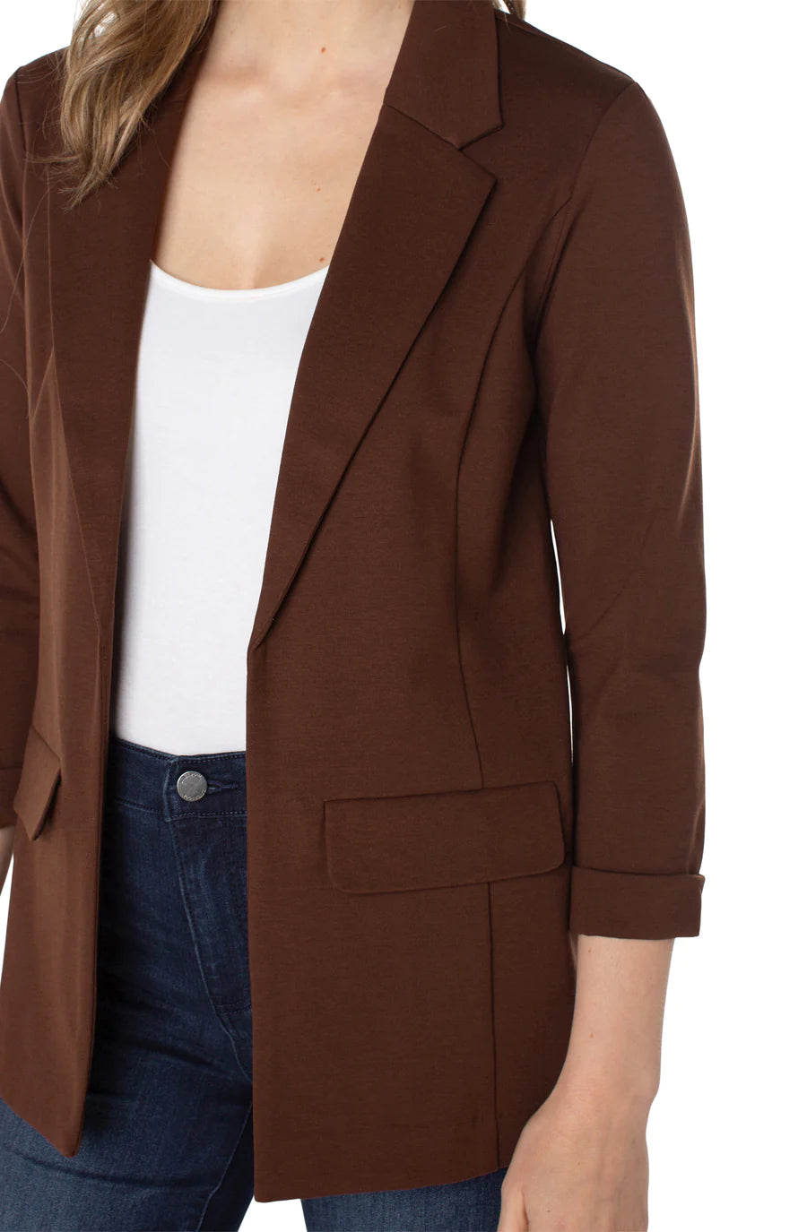 Dani Boyfriend Blazer w/Princess Dart - Brownstone