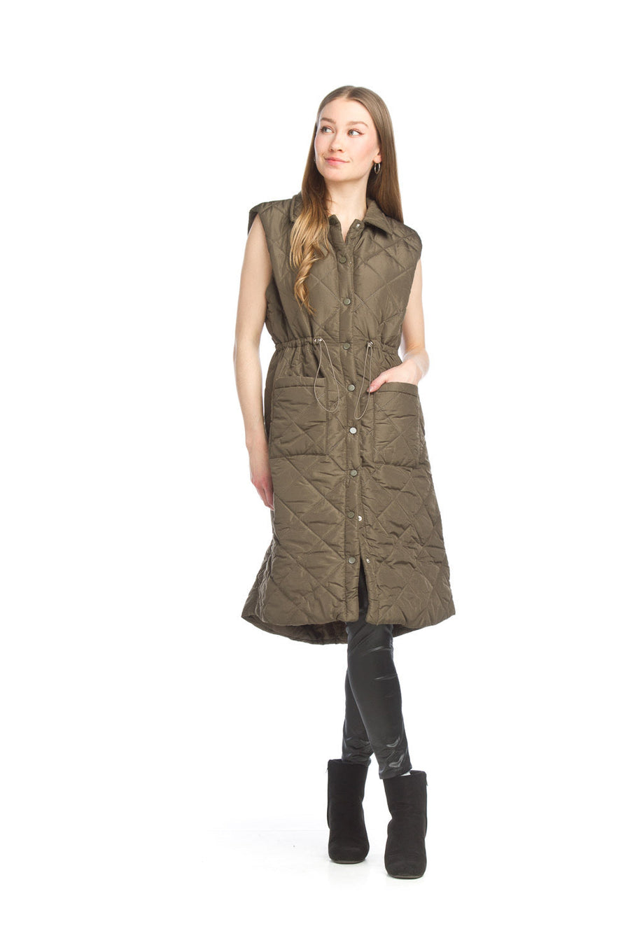 Papillon JT-13758 Puffer Vest -  Khaki