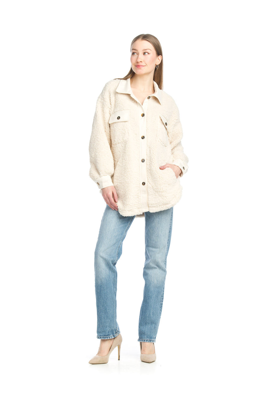 JT-15730 Ruby Shacket - Cream