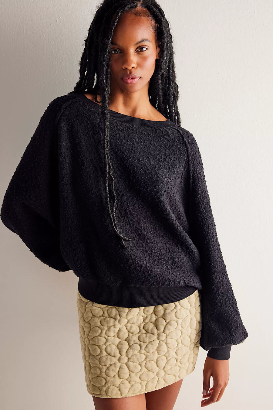 Free People Found My Friend Pullover - Black