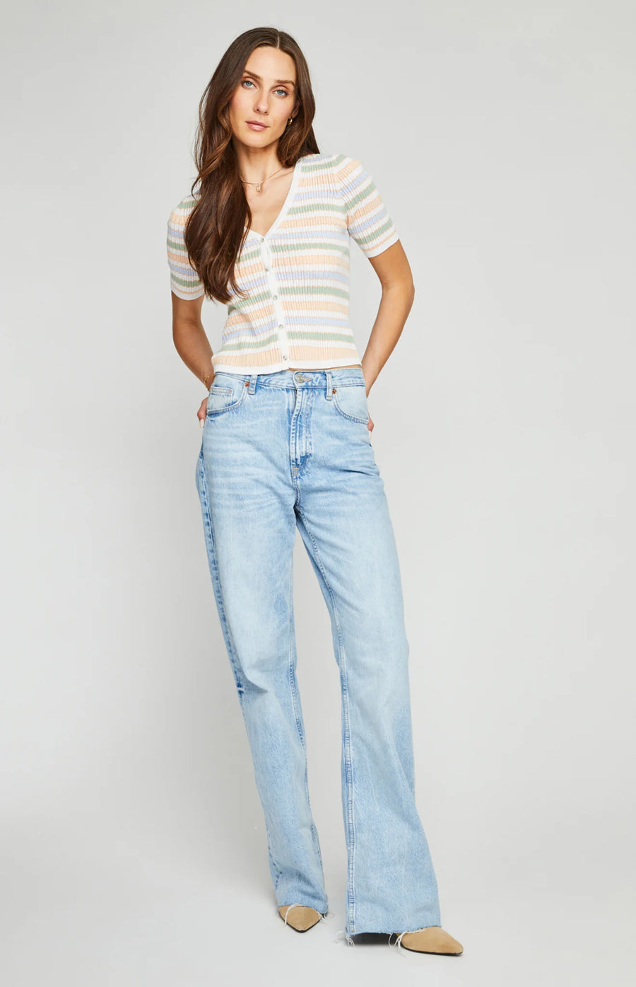 Gentle Fawn Addison Pullover - Sorbet Stripe Pink