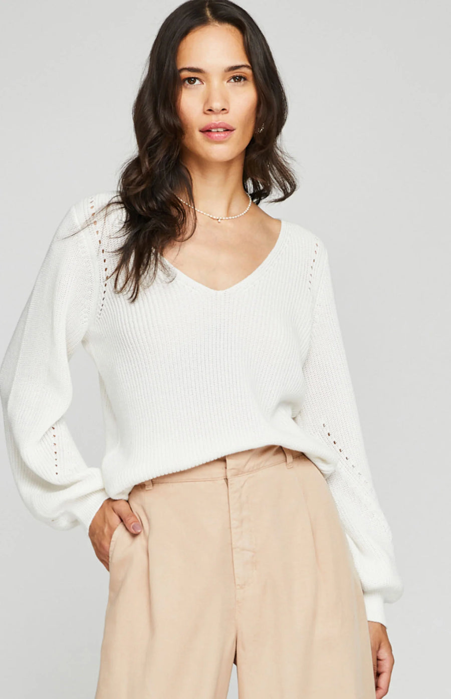 Gentle Fawn Hailey Pullover - White