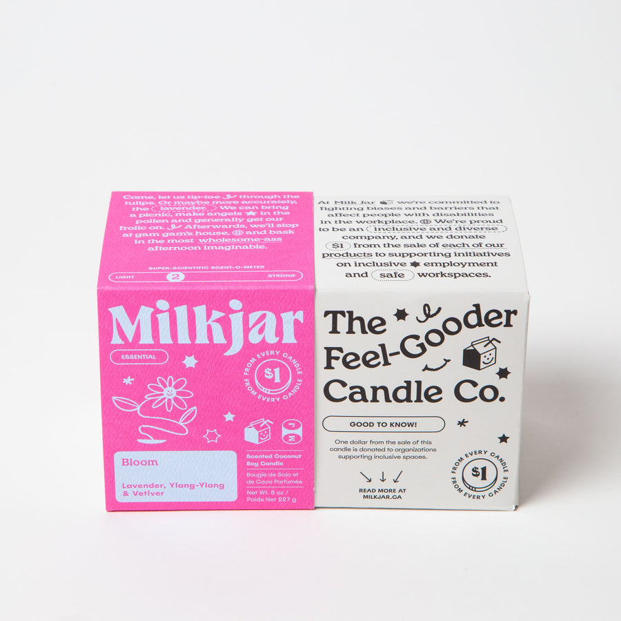 Milk Jar Bloom - Essential Oil Coconut Soy Candle - 8oz