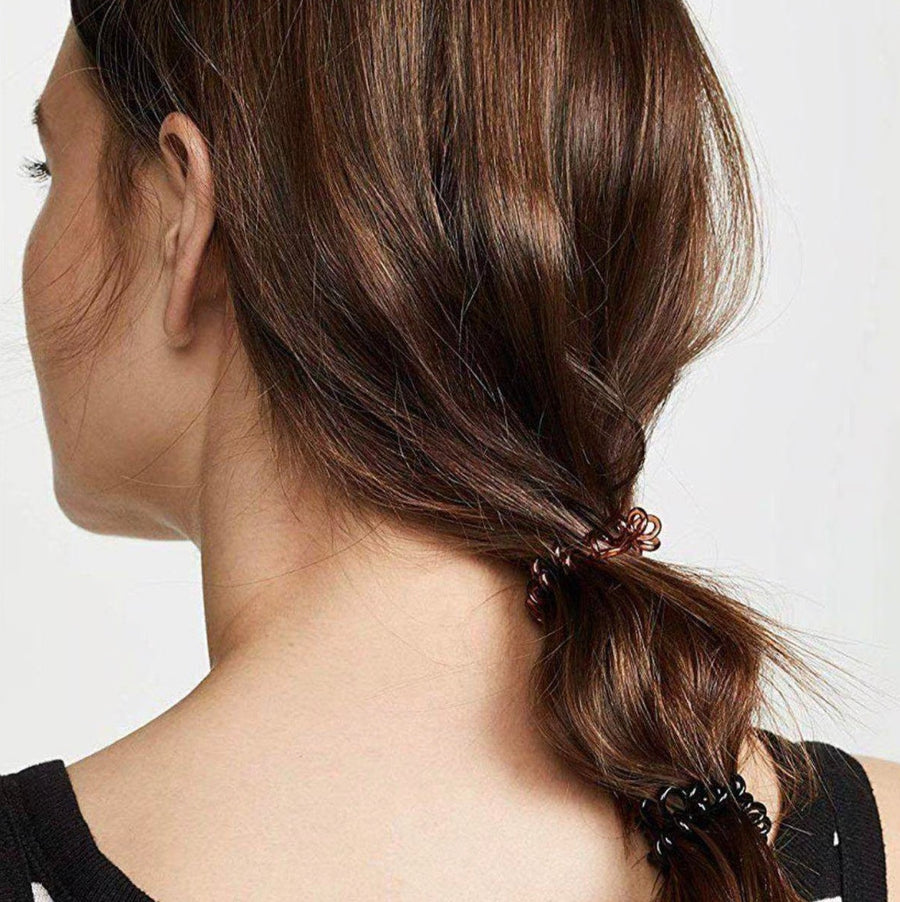 Kitsch Spiral Hair Ties 8 pack - Brunette