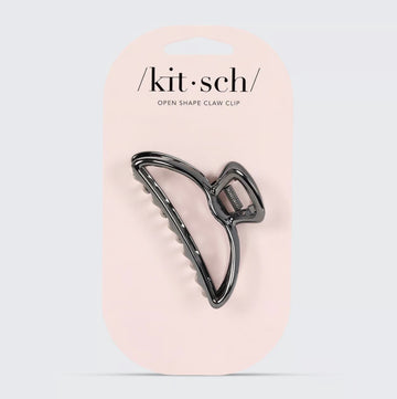 Kitsch Open Shape Claw Clip - Hematite