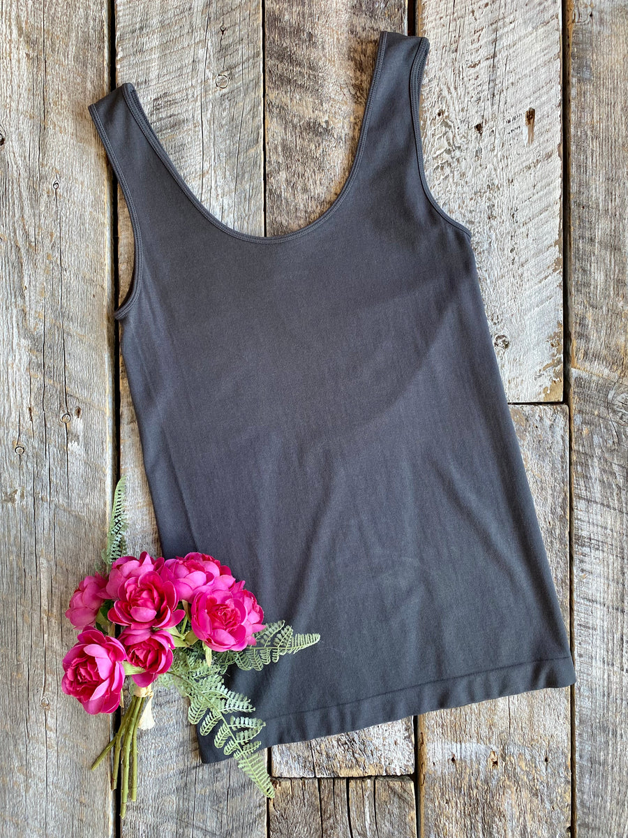 Orange Almost Naked BT-01 Bamboo Tank - Charcoal - O/S