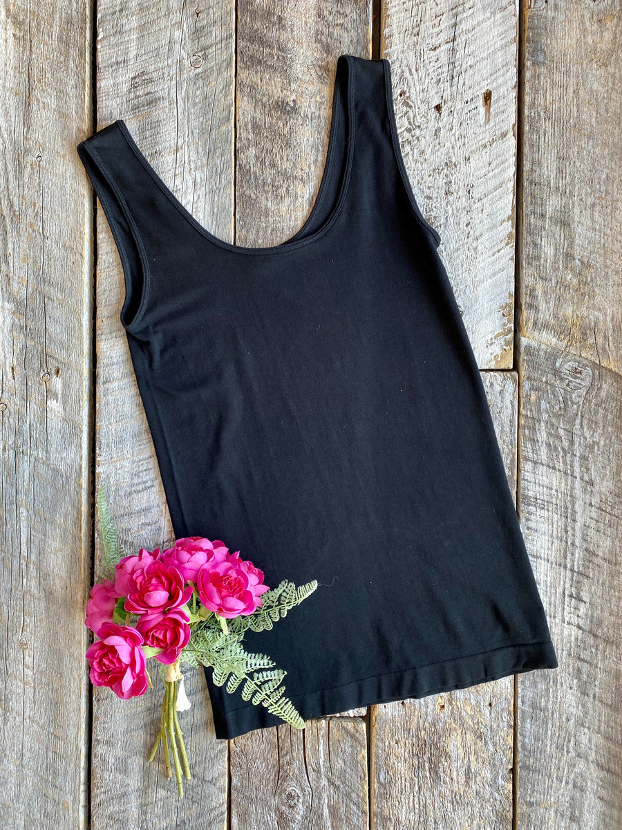 Orange Almost Naked BT-01 Bamboo Tank - Black - O/S