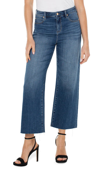 Liverpool Stride High Rise Wide Leg Jean w/Cut Hem 26”in - Jordan