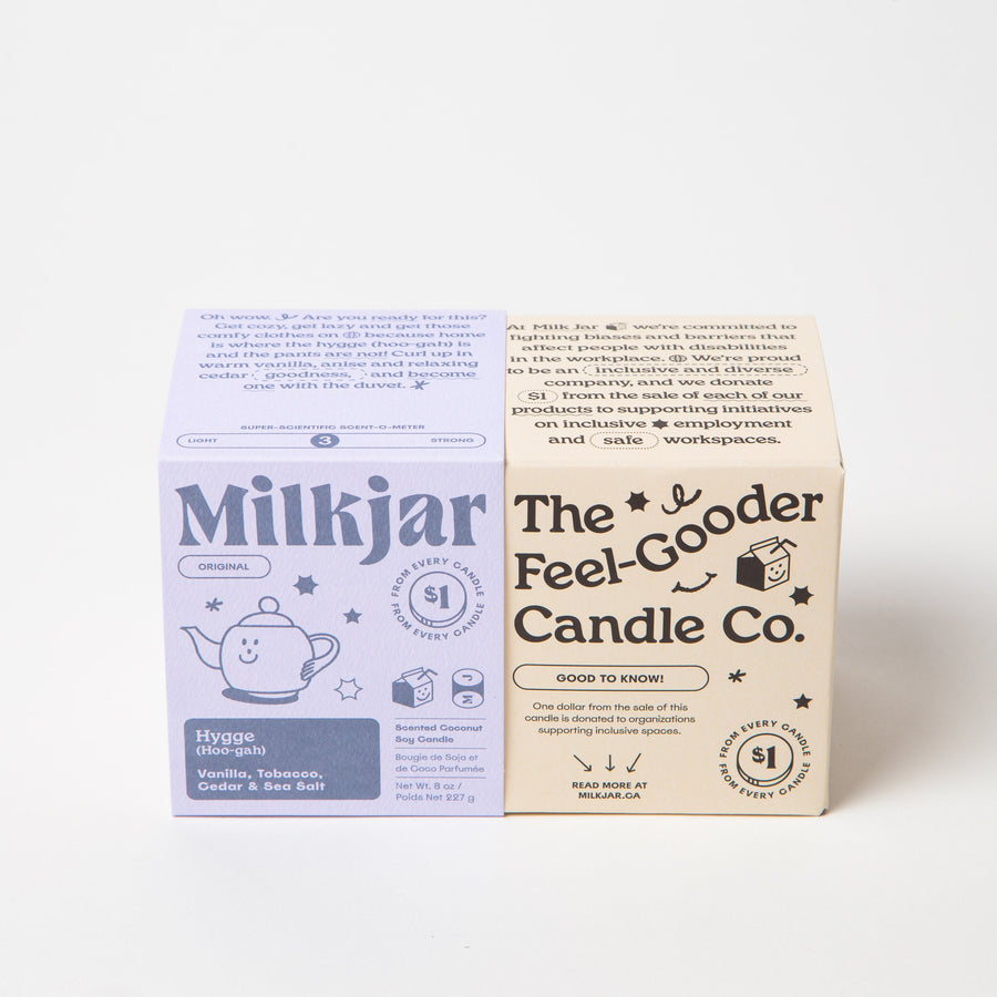 Milk Jar Hygge - Vanilla, Tobacco & Cedar Coconut Soy Candle - 8oz