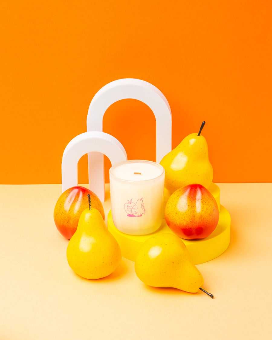 Milk Jar Sunnyside - Pear & Nectarine Coconut Soy Candle - 8oz