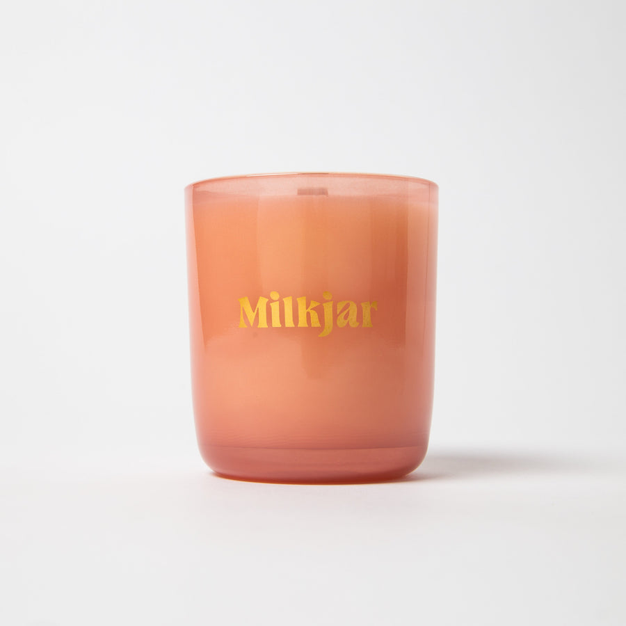 Milk Jar Wallflower - Tobacco & Peony Coconut Soy Candle - 8oz