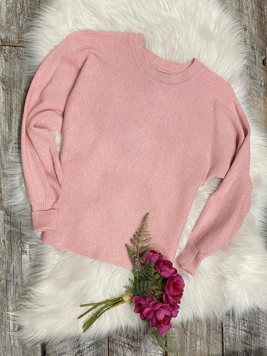 Nora Ribbed Sweater - Pink