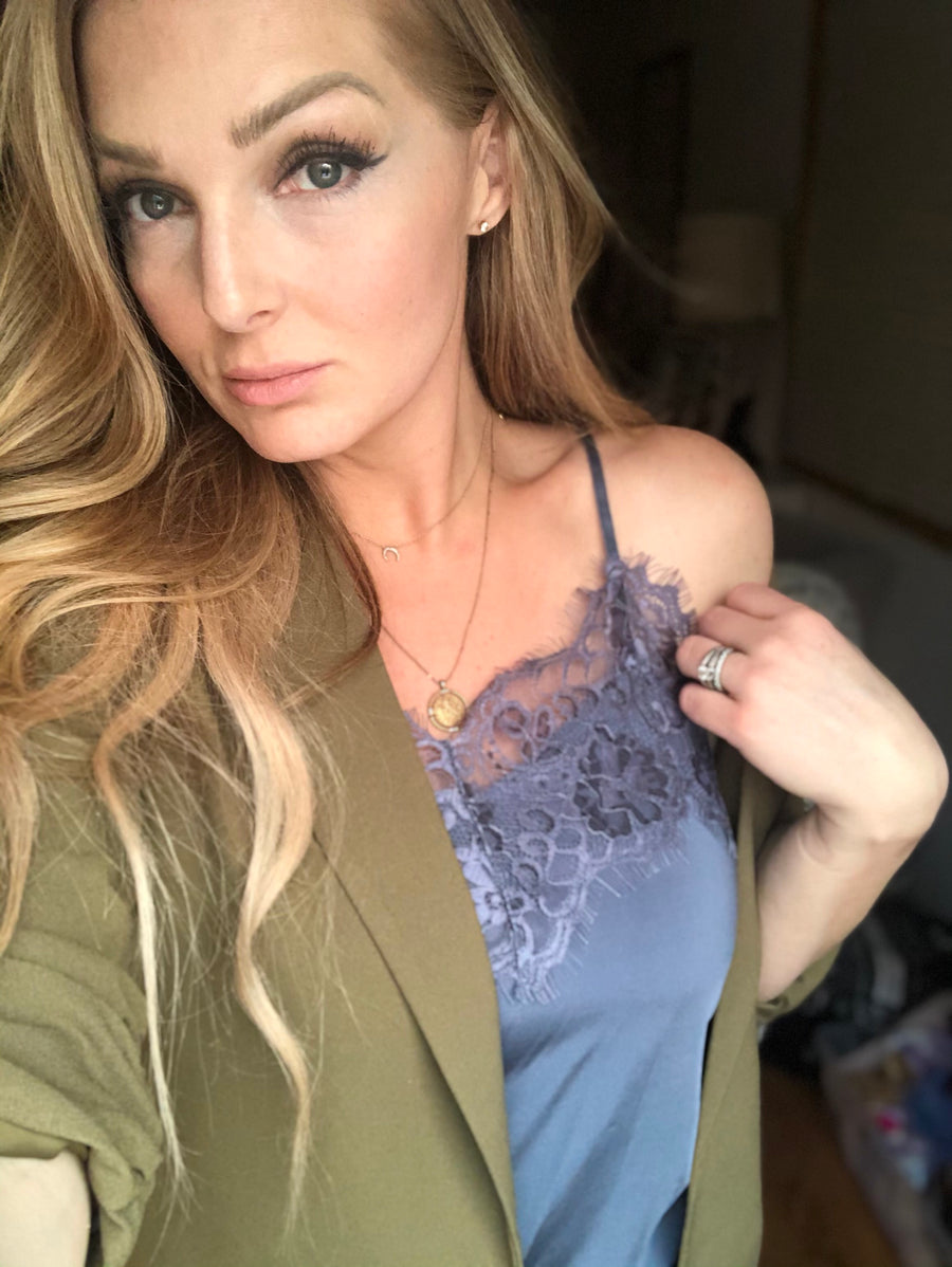 Clara Lace Cami - Stone