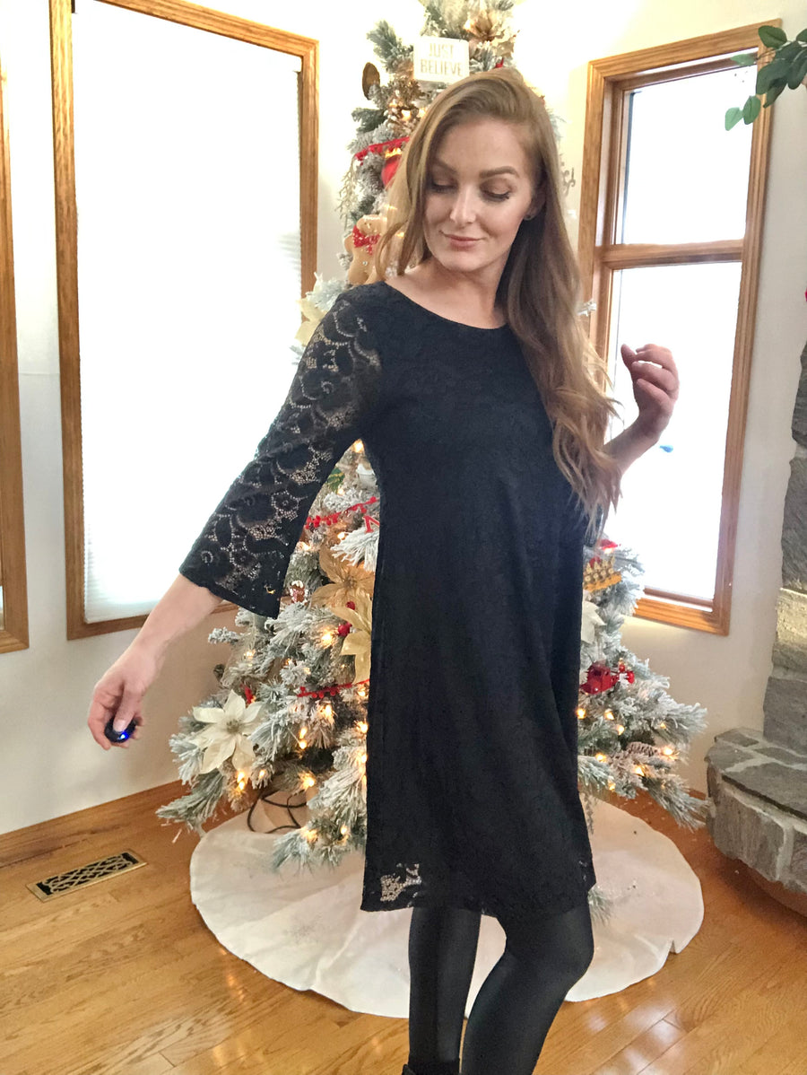 Papillon PD-13516 Lace Dress - Black