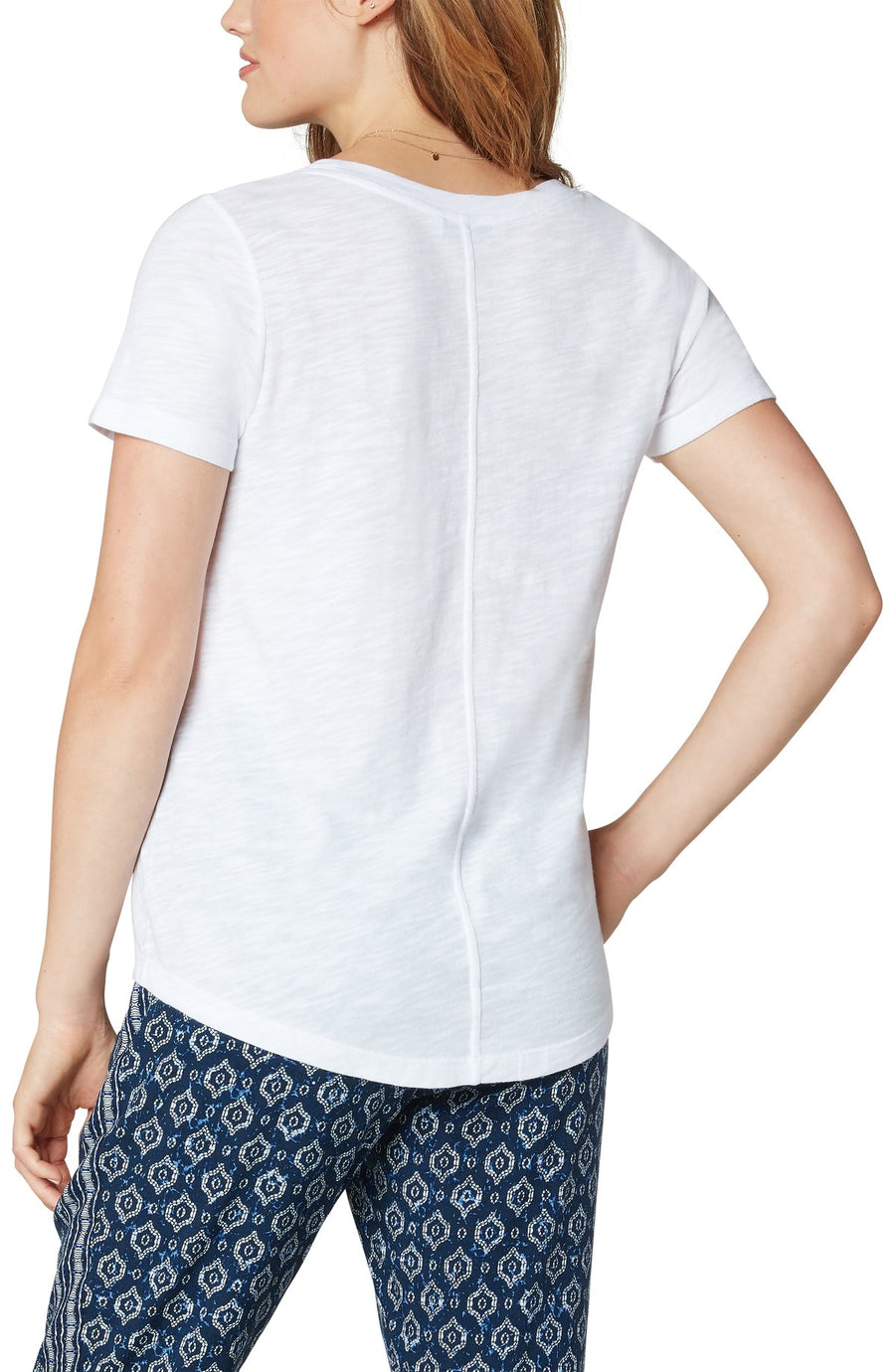Liverpool Scoop Neck Short Sleeve Tee - White