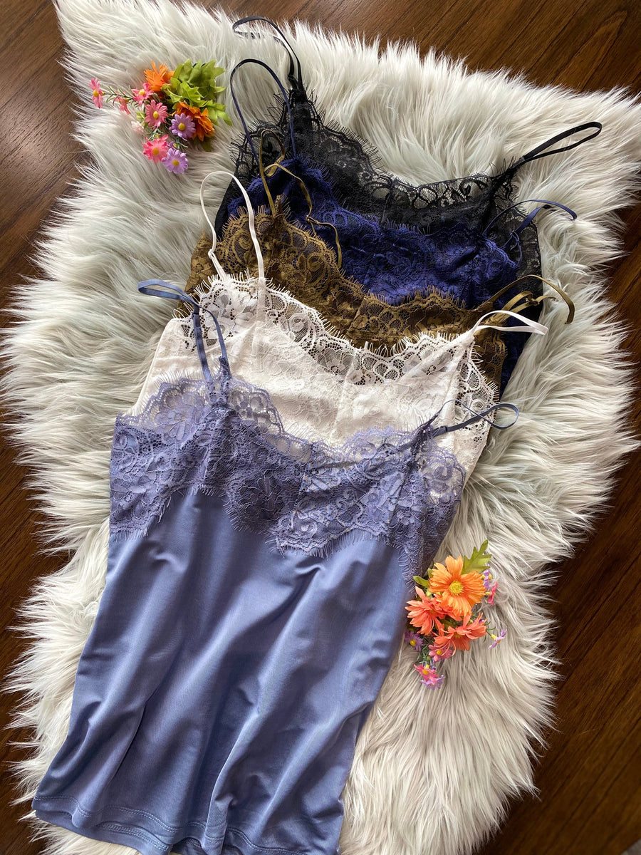Clara Lace Cami - White