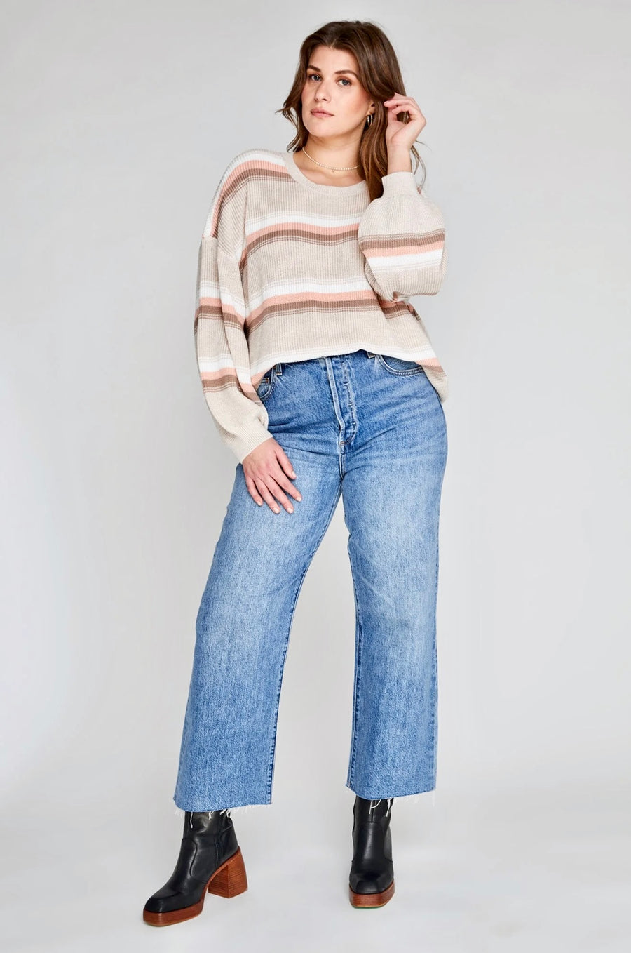 Gentle Fawn Fonda Sweater - Apricot Stripe