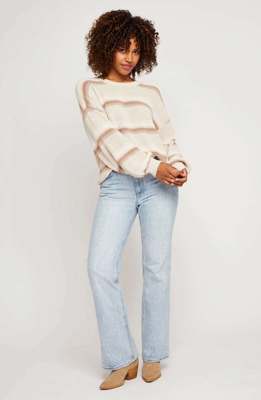 Gentle Fawn Fonda Sweater - Apricot Stripe