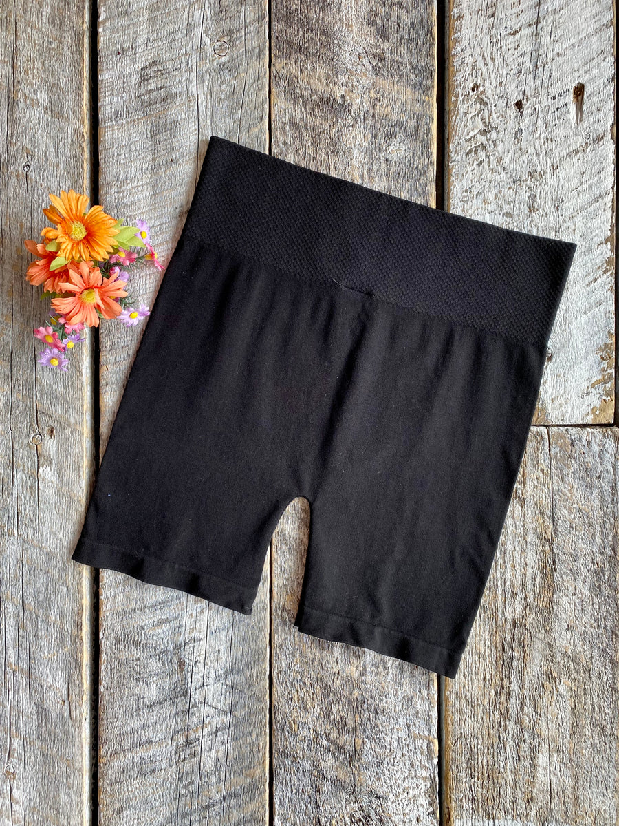 Orange BHS-11 Bamboo High Waisted Short - O/S Regular - Black