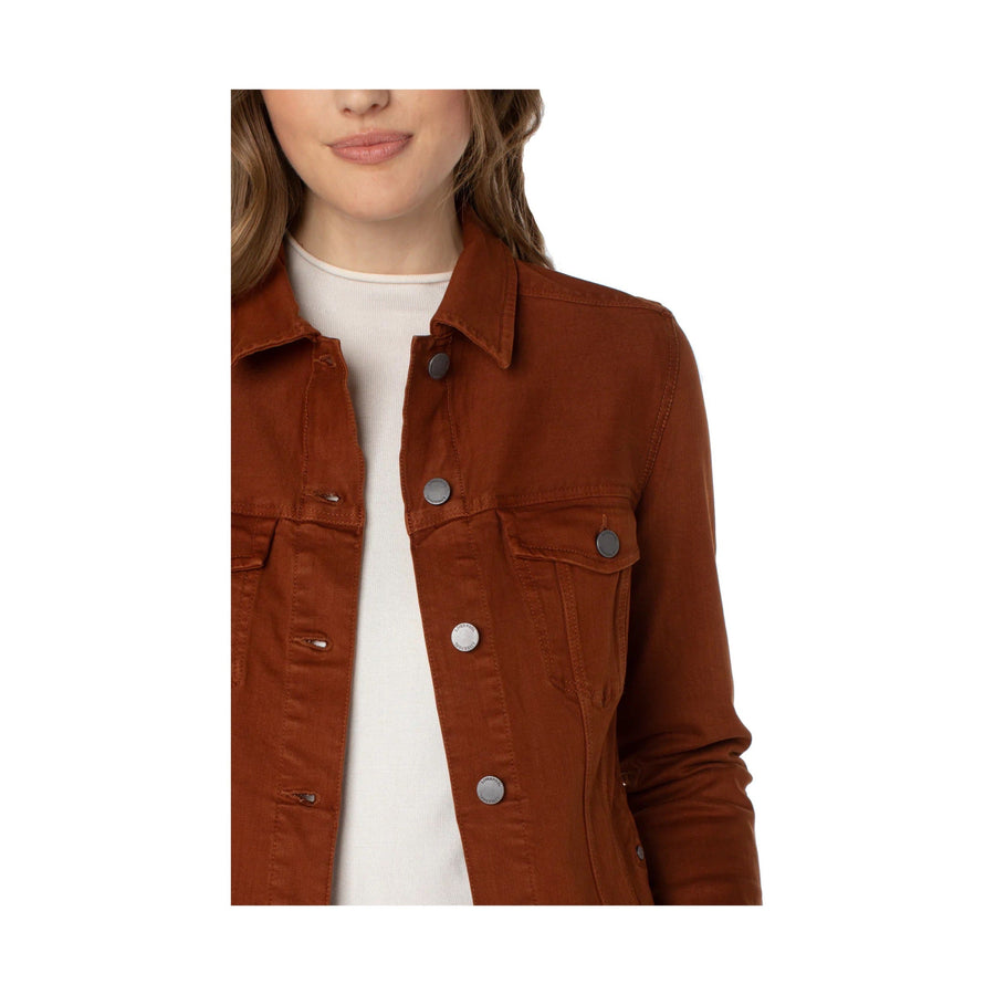 Liverpool Gina Classic Jean Jacket - Cognac