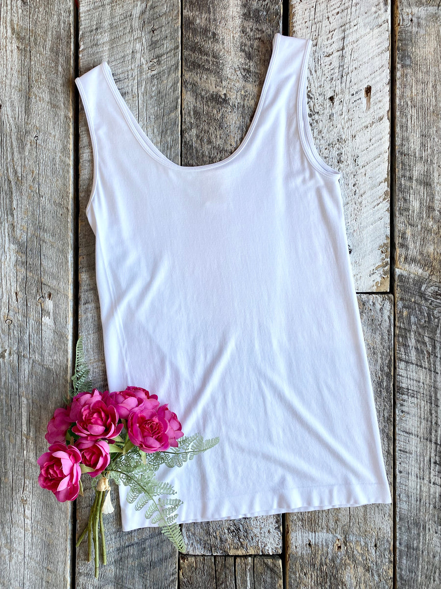 Orange Almost Naked BT-01 Bamboo Tank - White - O/S
